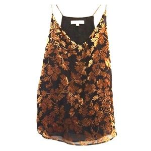 LOFT velvet detail camisole